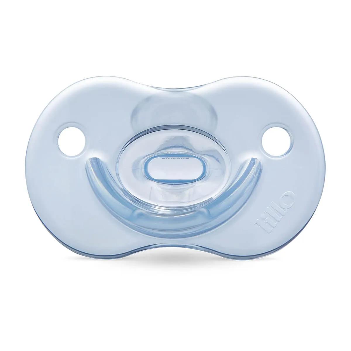 Chupeta de Silicone Lillo Soft Calming Tamanho 2 Azul com 1 unidade