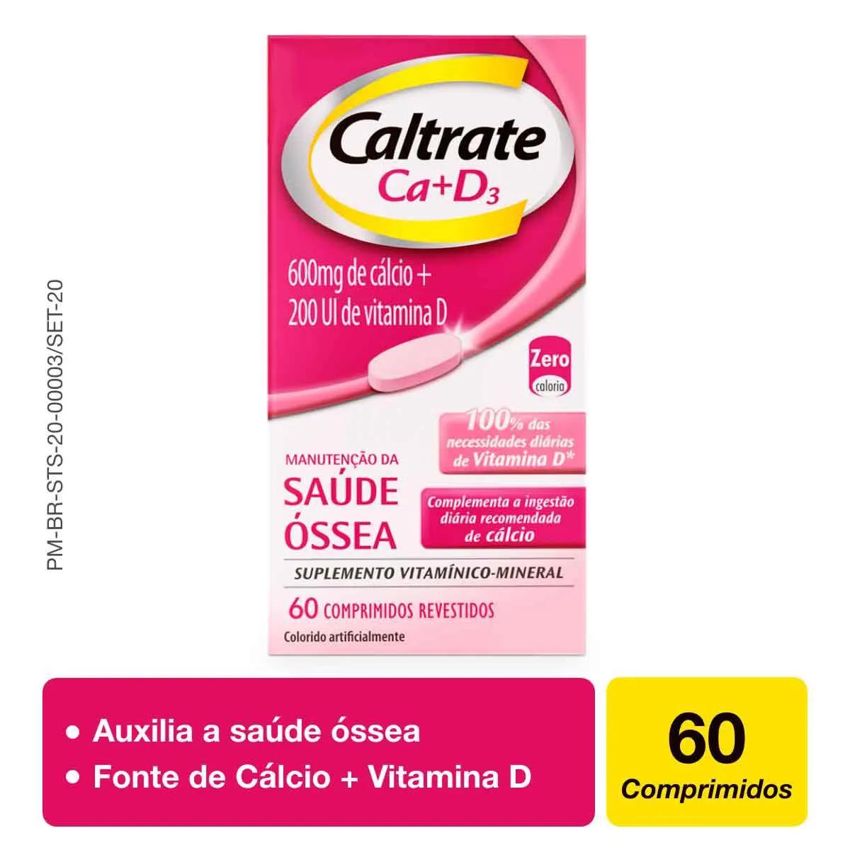 Caltrate Ca+D3 600mg + 200UI 60 comprimidos
