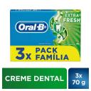 Kit Pasta de Dente Oral B Extrafresh com 3 unidades de 70g cada