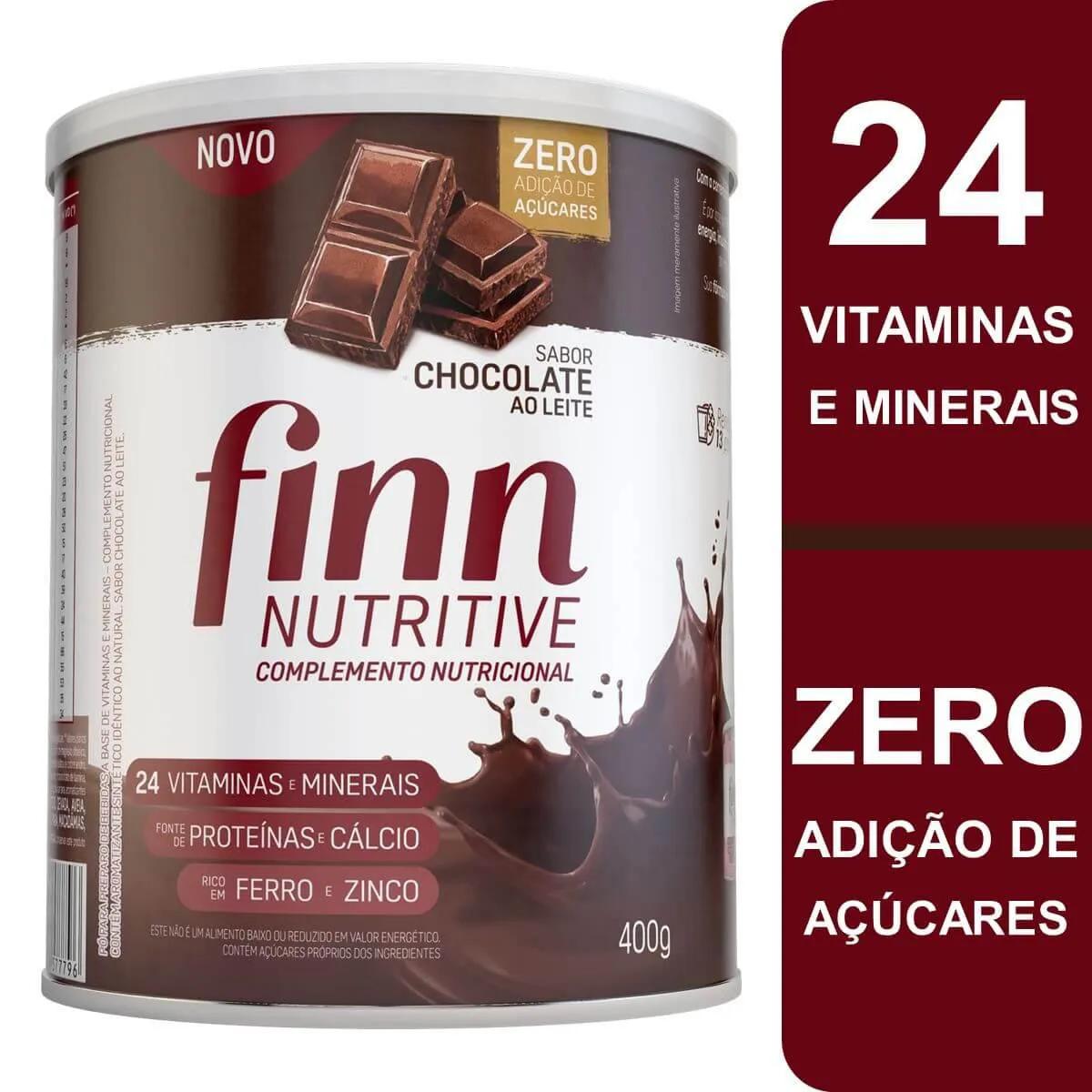 Suplemento Alimentar Finn Nutritive Sabor Chocolate ao Leite com 400g