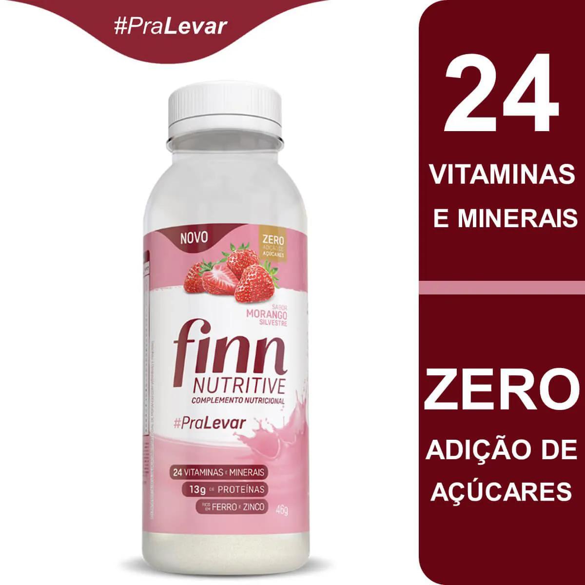 Suplemento Alimentar Finn Nutritive Sabor Morango Silvestre com 46g