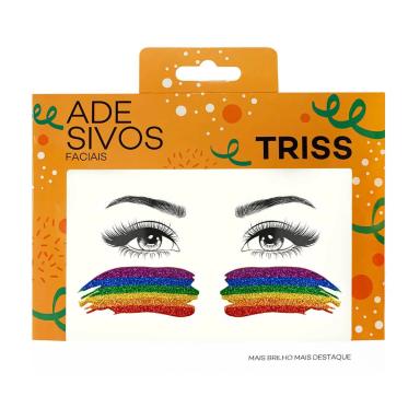 Adesivos Faciais Triss Arco-Íris com Glitter