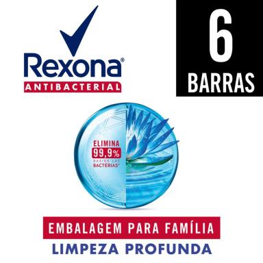 Kit Sabonete em Barra Rexona Antibacterial Limpeza Profunda com 6 unidades de 84g cada