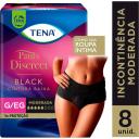 Roupa Íntima Feminina Tena Pants Discreet Black G/EG 8 unidades