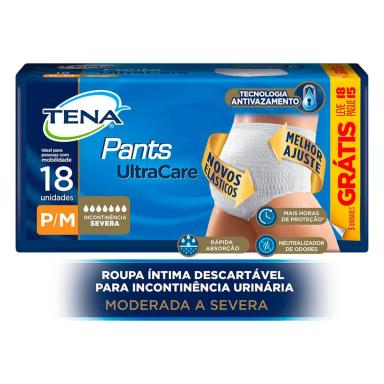 Roupa Íntima Tena Pants UltraCare P/M 18 unidades