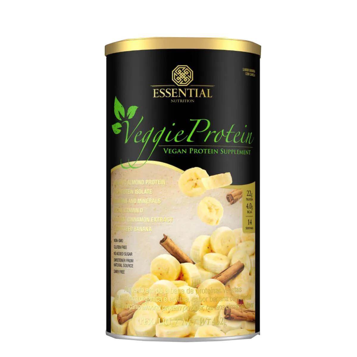 Suplemento Veggie Protein Essential Nutrition Banana com Canela