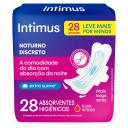 Absorvente Intimus Noturno Discreto Cobertura Suave com Abas com 28 unidades