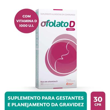 Suplemento de Vitamina D Ofolato D 1.000UI com 30 comprimidos