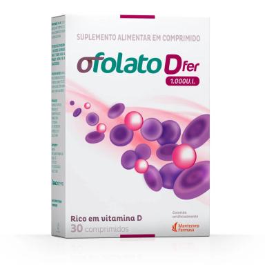Suplemento de Vitamina D Ofolato D Fer 1.000UI com 30 comprimidos