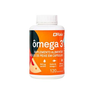 Ômega 3 Raia com 120 cápsulas