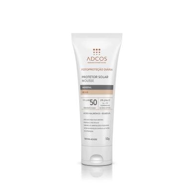 Protetor Solar Mousse Adcos Mineral Beige FPS50  com 50g
