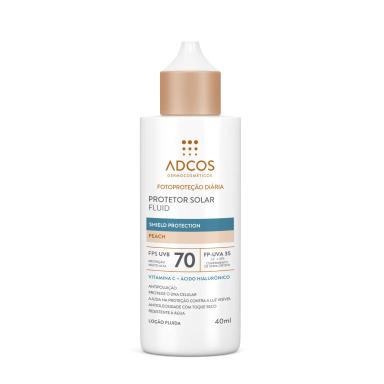 Protetor Solar Fluid Adcos Shield Protection Peach FPS70