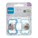 Kit Chupeta MAM Air Cor Azul Tamanho 2 - maiores de 6 meses com 2 unidades