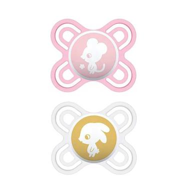 Kit Chupeta MAM Perfect Start Cor Rosa Tamanho RN a 2 meses com 2 unidades
