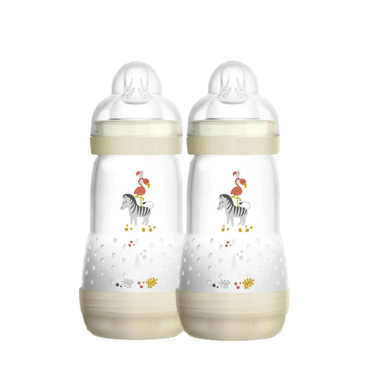 Mamadeira MAM Easy Start Neutra 2 meses+ com 2 unidades capacidade 260ml