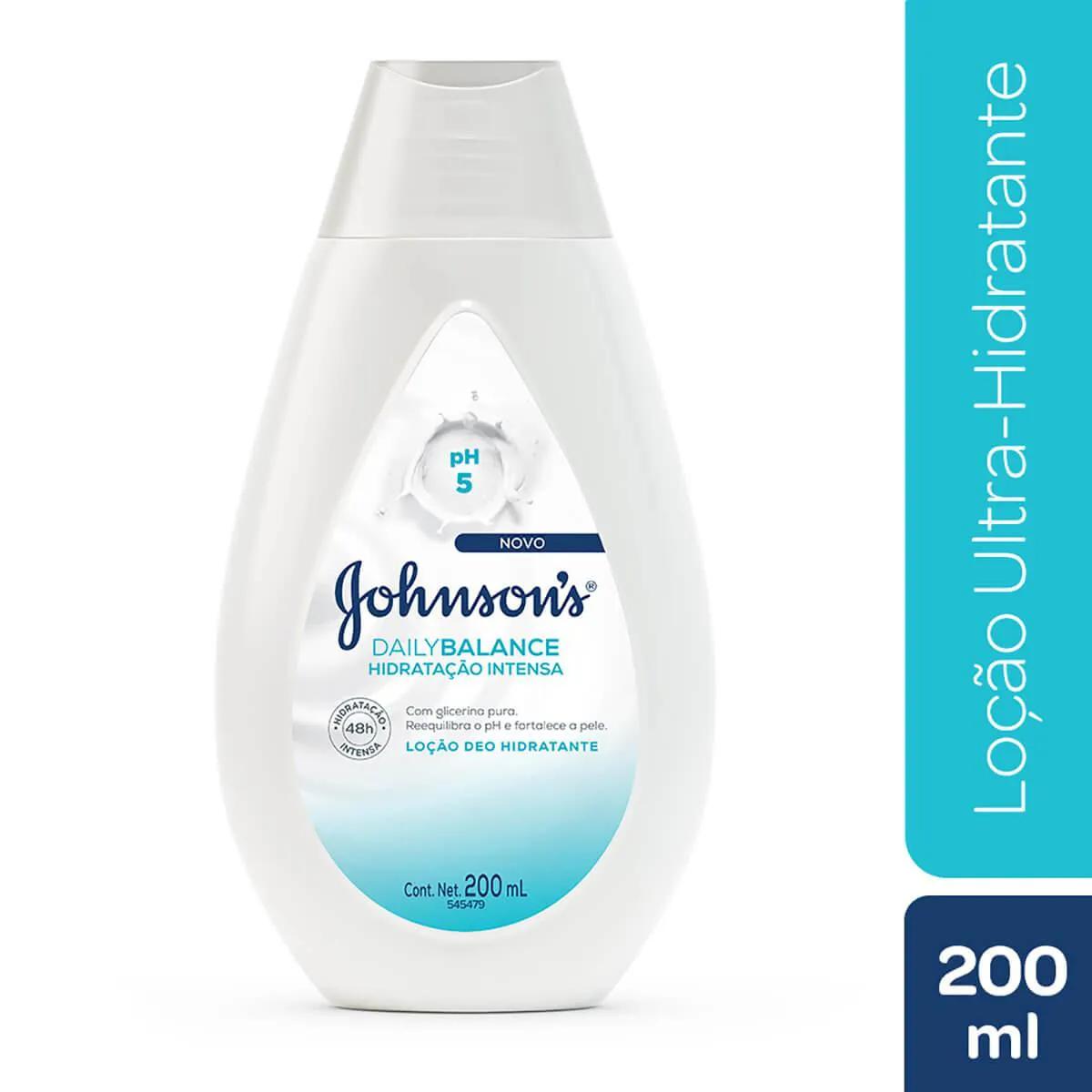 Loção Deo Hidratante Johnson's Daily Balance Hidratação Intensa com 200ml