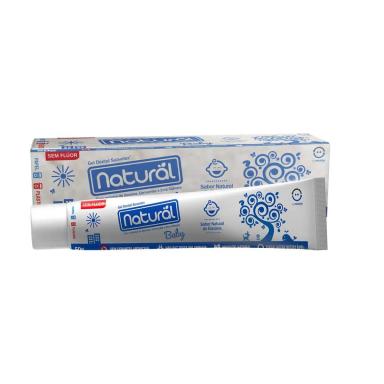 Gel Dental Infantil Suavetex Natural Baby Extrato de Banana, Camomila e Erva Cidreira sem Flúor com 50g