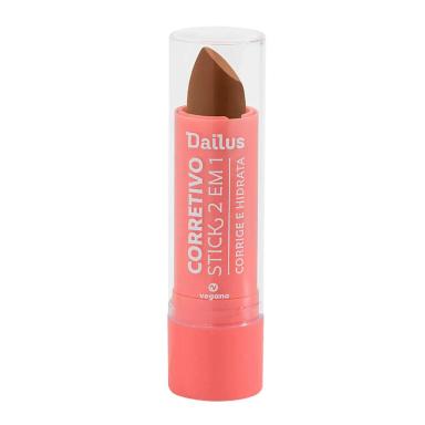 Corretivo Stick 2 em 1 Facial Dailus D9 Cor Escuro com 3,5g