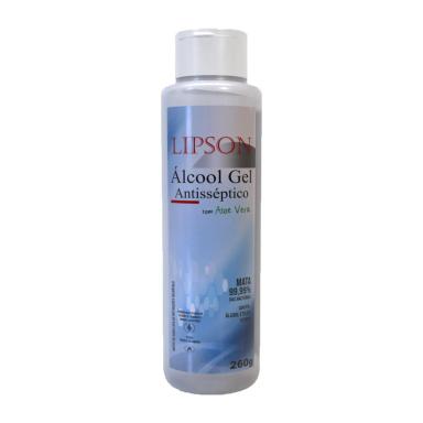 Álcool Gel Antisséptico Lipson Aloe Vera com 260g