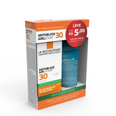 Kit La Roche-Posay Protetor Solar Anthelios Airlicium FPS 30 com 50g + Gel de Limpeza Effaclar Concentrado com 60g