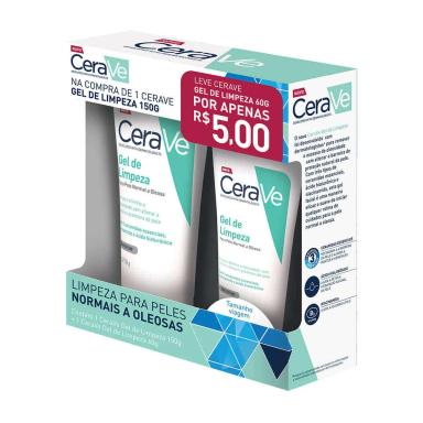 Kit Gel de Limpeza CeraVe com 150g + 60g