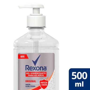 Álcool em Gel 70% Rexona Original Higienizante para Mãos com 500ml