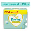 Lenço Umedecido Pampers Recém-Nascido com 4 pacotes de 48 unidades