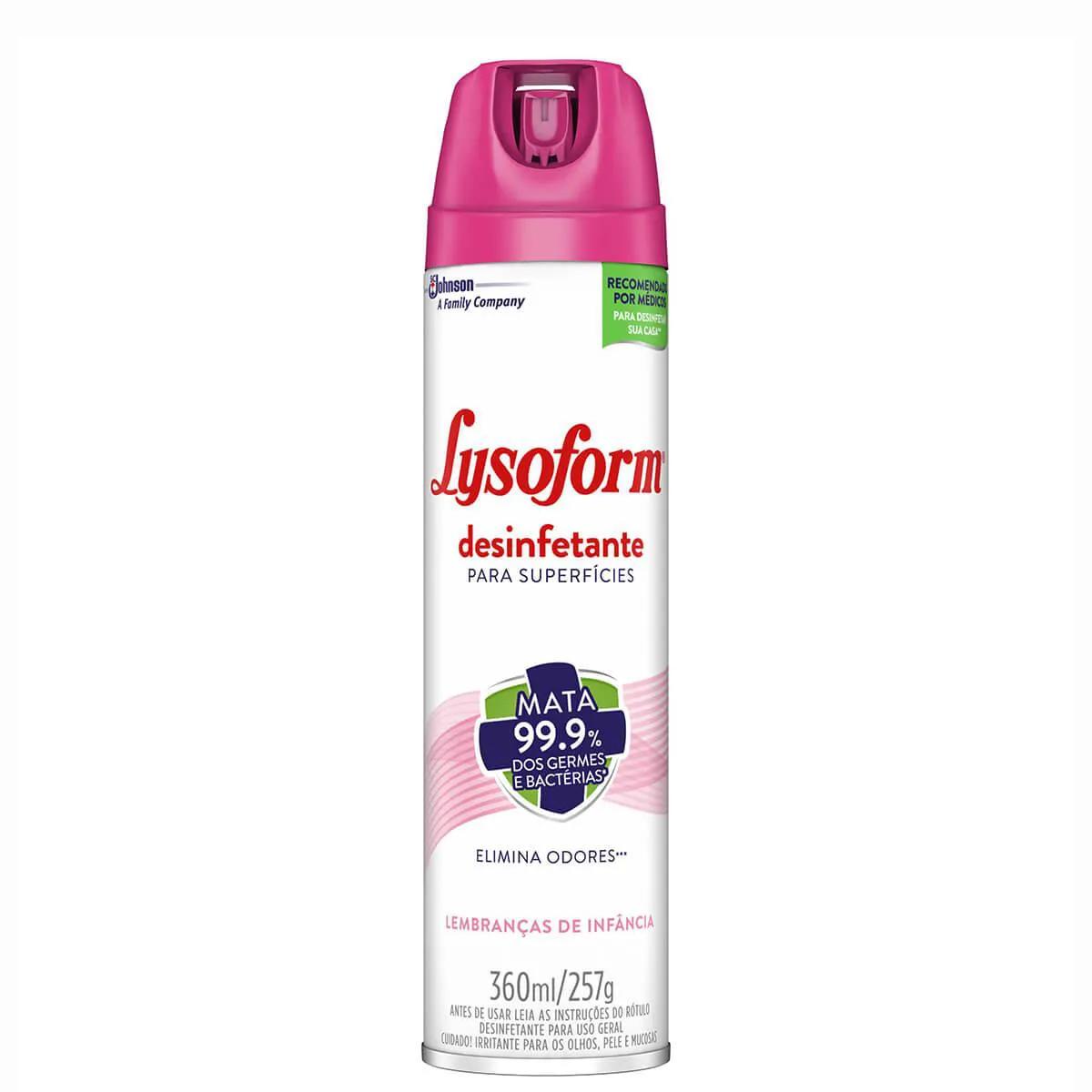 Desinfetante Lysoform Lembranças de Infância Aerosol com 360ml