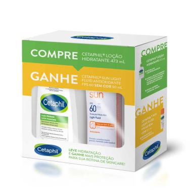 Kit Cetaphil Sun Protetor Solar FPS60 sem Cor com 50ml + Loção Hidratante com 473ml