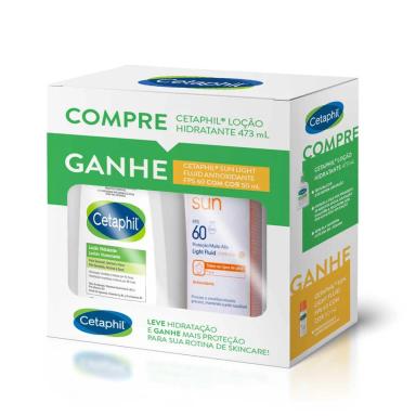 Kit Cetaphil Sun Protetor Solar FPS60 com Cor com 50ml + Loção Hidratante com 473ml