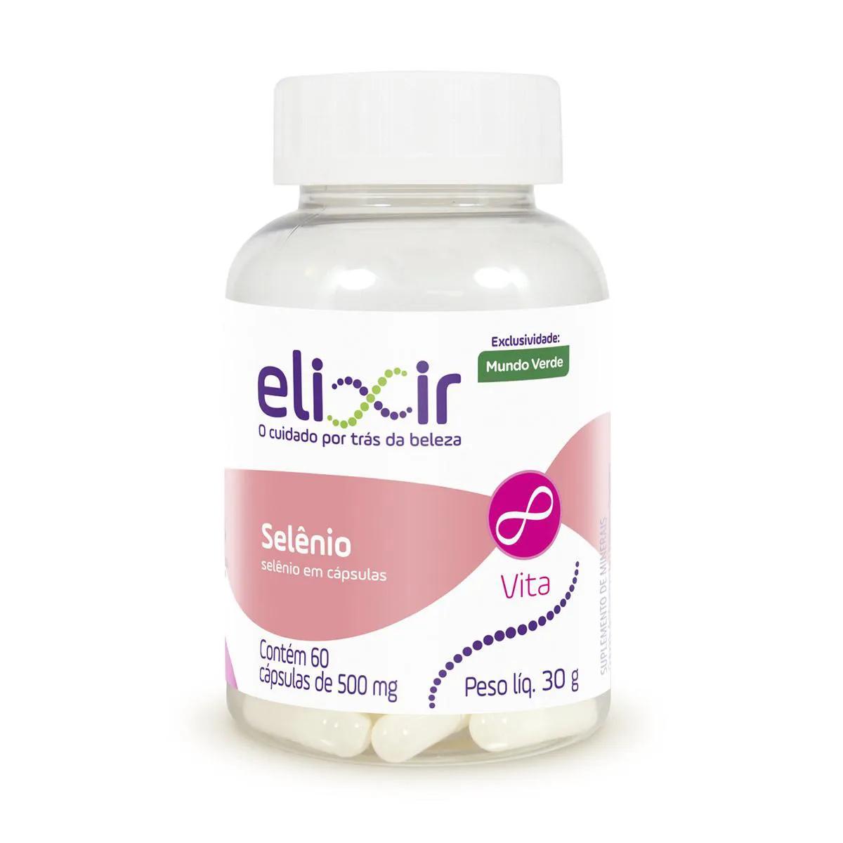 Selênio Elixir 500mg com 60 cápsulas
