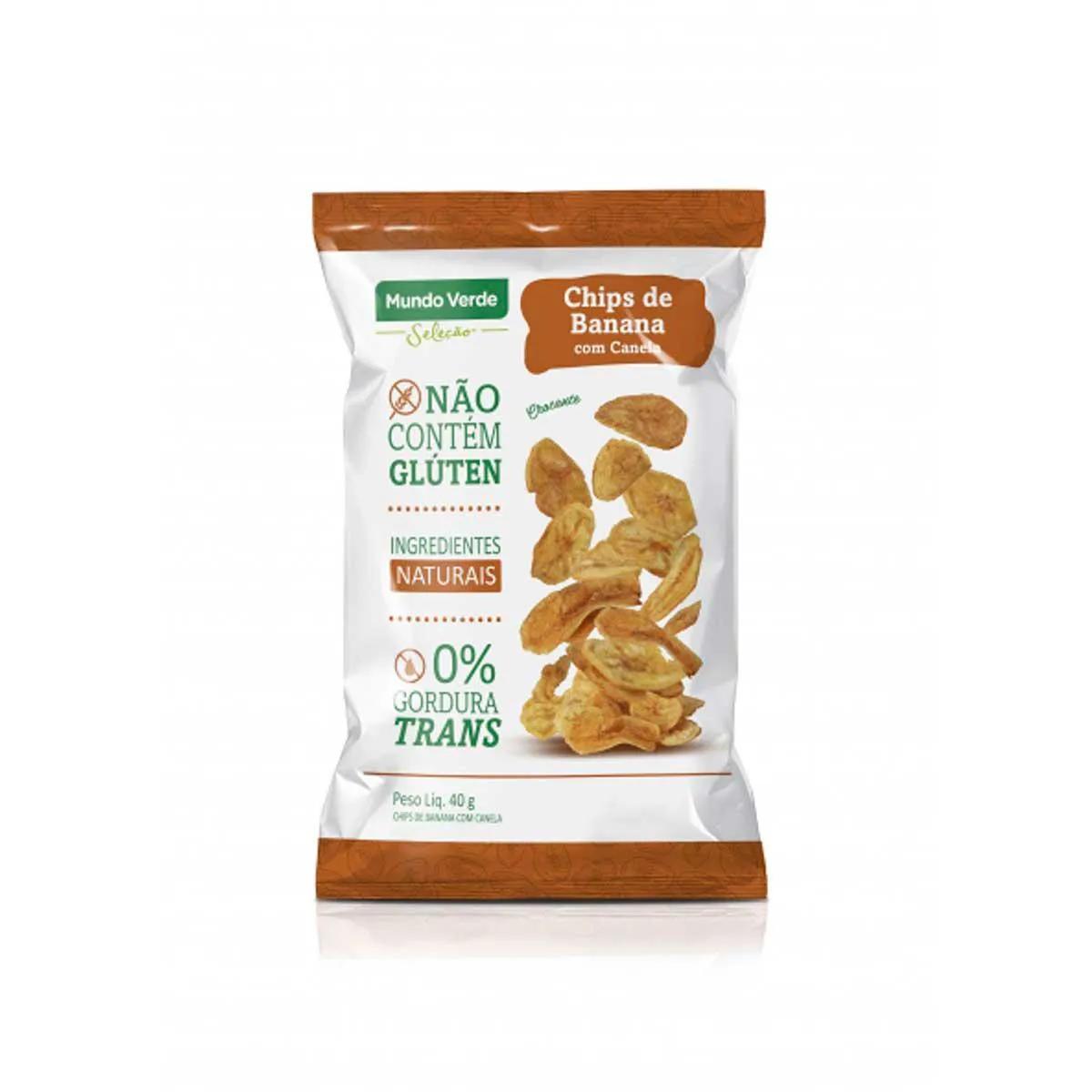 Chips de Banana com Canela Mundo Verde com 40g