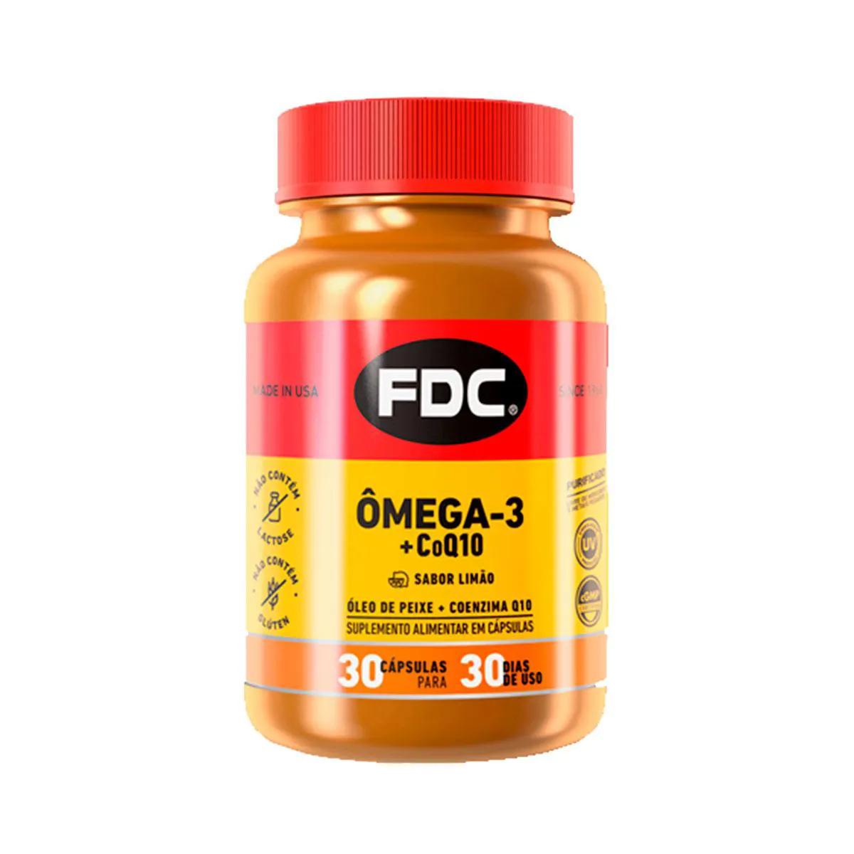 Ômega-3 + CoQ 10 Limão FDC com 30 cápsulas