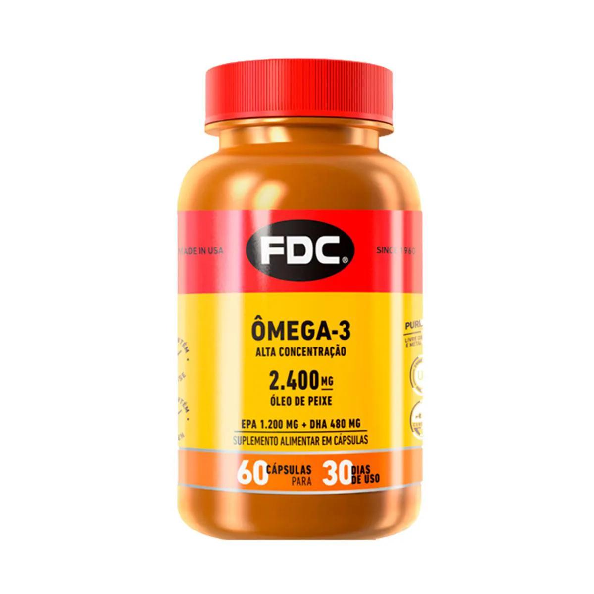 Ômega-3 Alta Concentração 2.400mg FDC com 60 cápsulas