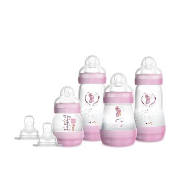 Kit Mamadeira MAM Easy Start Gift Set Rosa com 4 unidades