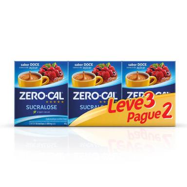 Kit Adoçante em Pó Zero-Cal Sucralose com 3 unidades