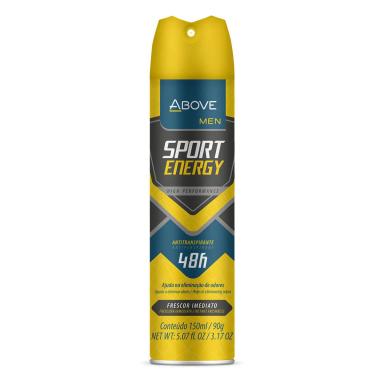 Desodorante Aerosol Antitranspirante Above Men Sport Energy 48h com 150ml