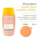 Protetor Solar Facial Bioderma Photoderm Nude Touch Dourado FPS50+ com 40ml