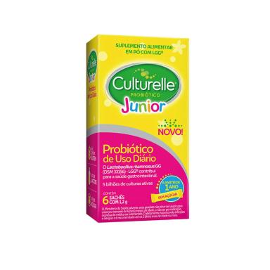 Probiótico Culturelle Junior com 6 sachês de 1,2g