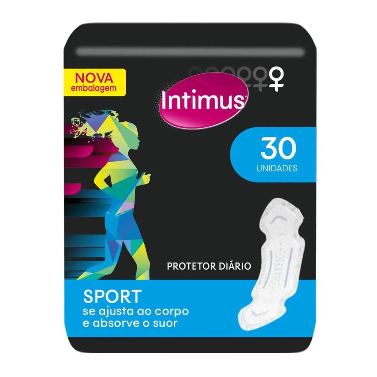 Protetor Diário Intimus Sport com 30 Unidades