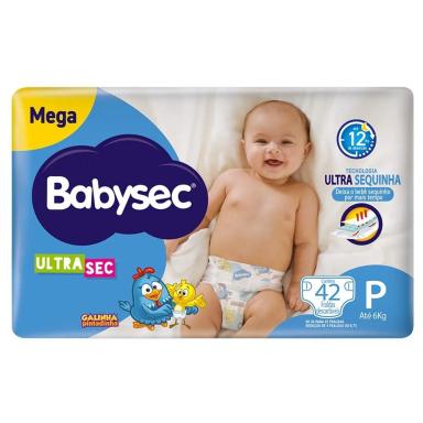 Fralda Babysec UltraSec Mega Galinha Pintadinha P - 42 Unidades