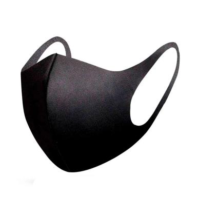 Máscara de Proteção Ideal Adulto Preta Neoprene com 3 unidades