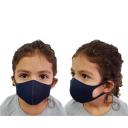 Máscara de Proteção Ideal Infantil Cor Azul Marinho com 3 unidades