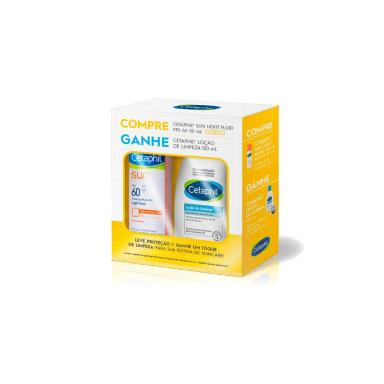 Kit Cetaphil Protetor Solar Sun FPS 60 com 50ml + Loção de Limpeza com 120ml