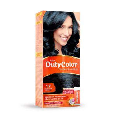 Coloração Creme DutyColor para Cabelos Cor 1.7 Preto Super Azulado