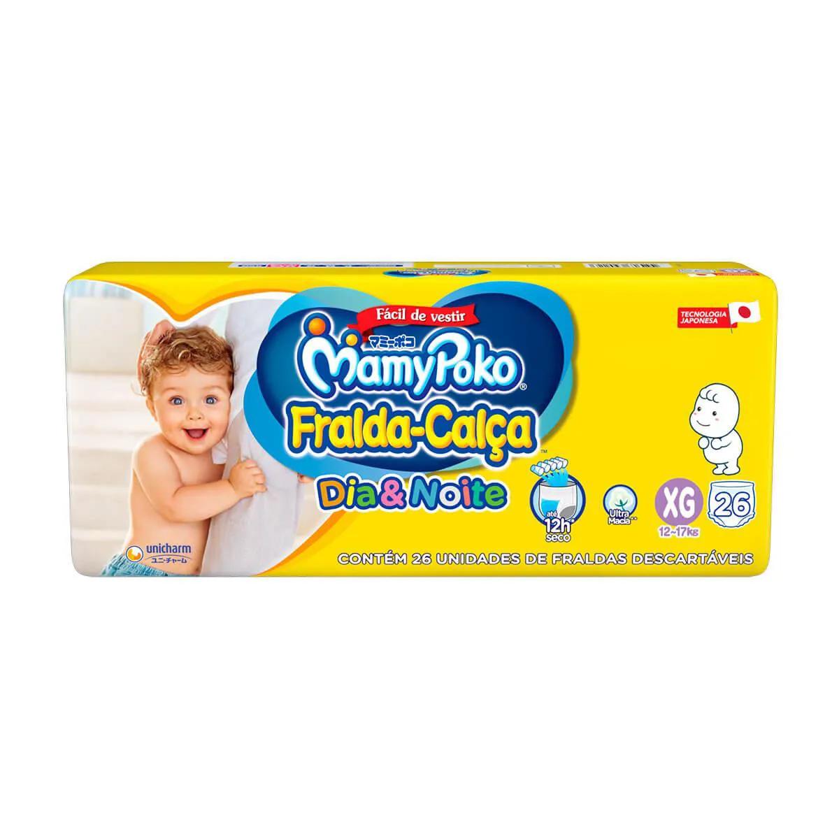 Fralda Calça Infantil MamyPoko Dia&Noite XG - 26 Unidades