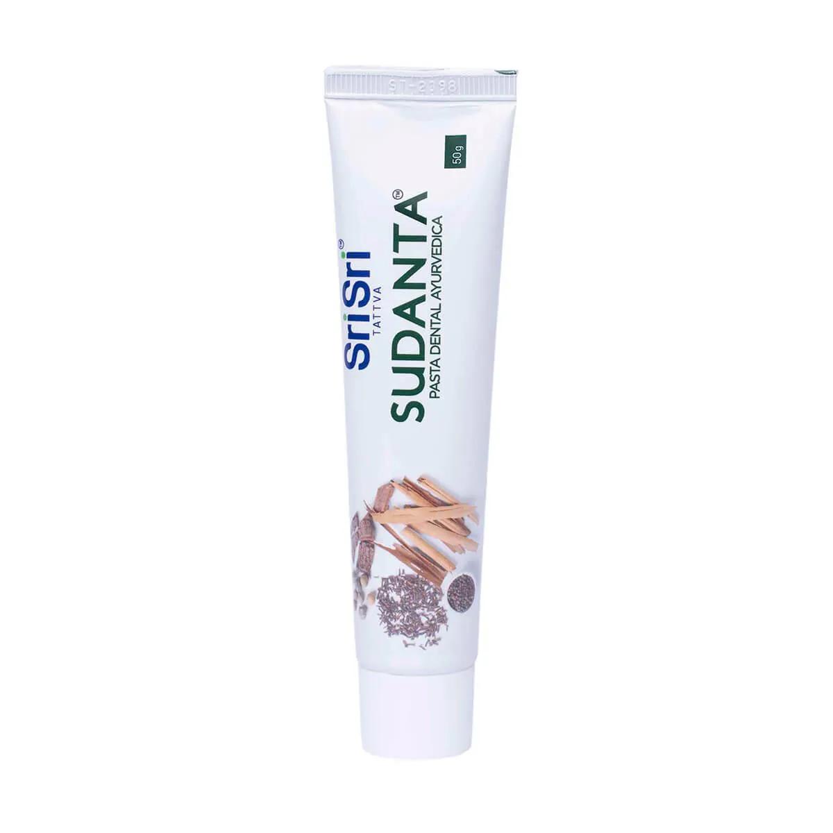 Pasta de Dente Sri Sri Sudanta Ayurvedica 100% Natural sem Flúor com 50g