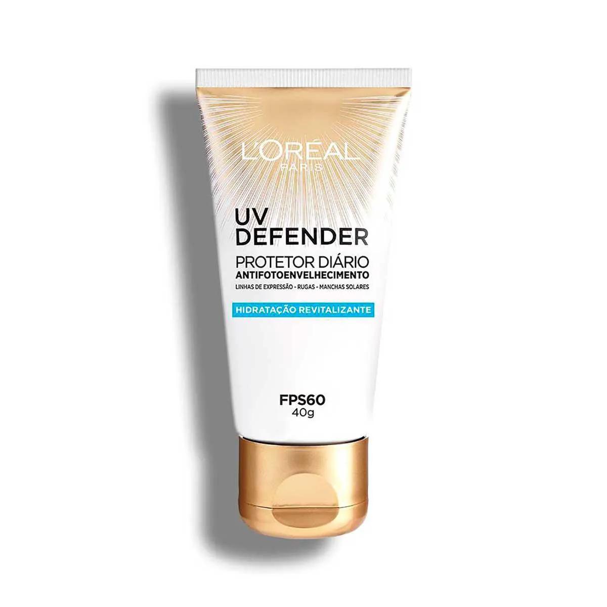 Protetor Solar Facial L'Oréal Paris UV Defender Hidratação FPS 60 40g