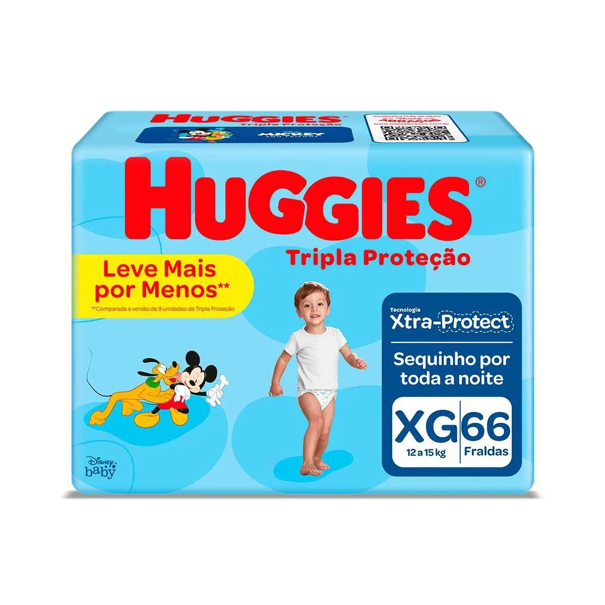 Fralda Huggies Tripla Proteção XG - 66 Unidades