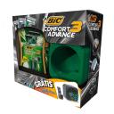 Kit Aparelho de Barbear Bic Comfort 3 Advance com 4 unidades + Suporte Acústico para Celular